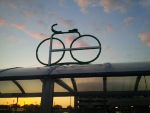 The GO logo in the shape of a bicycle. Is it art?