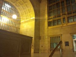 Union Station at night.